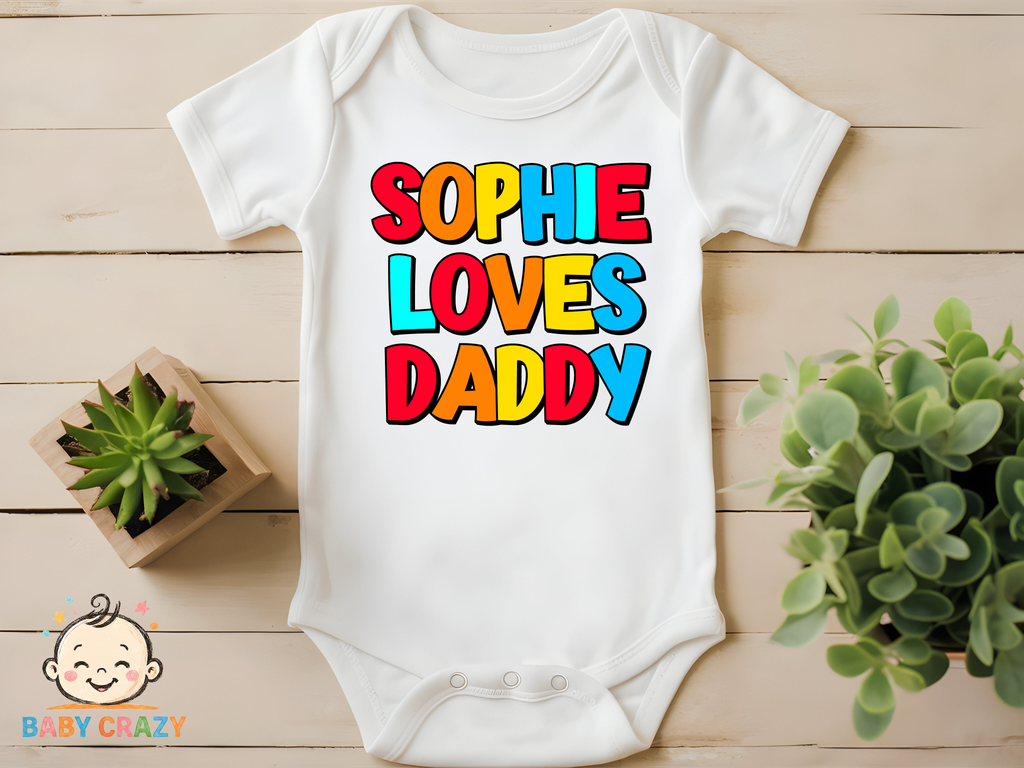 Custom Text Personalised Baby Bodysuit